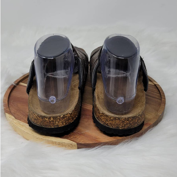 ESNY Brown Leather Strappy Sandal 8 - Picture 3 of 7